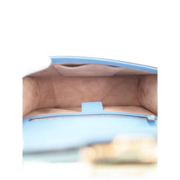 Gucci Sylvie Shoulder Bag Leather Blue - Picture 3 of 9